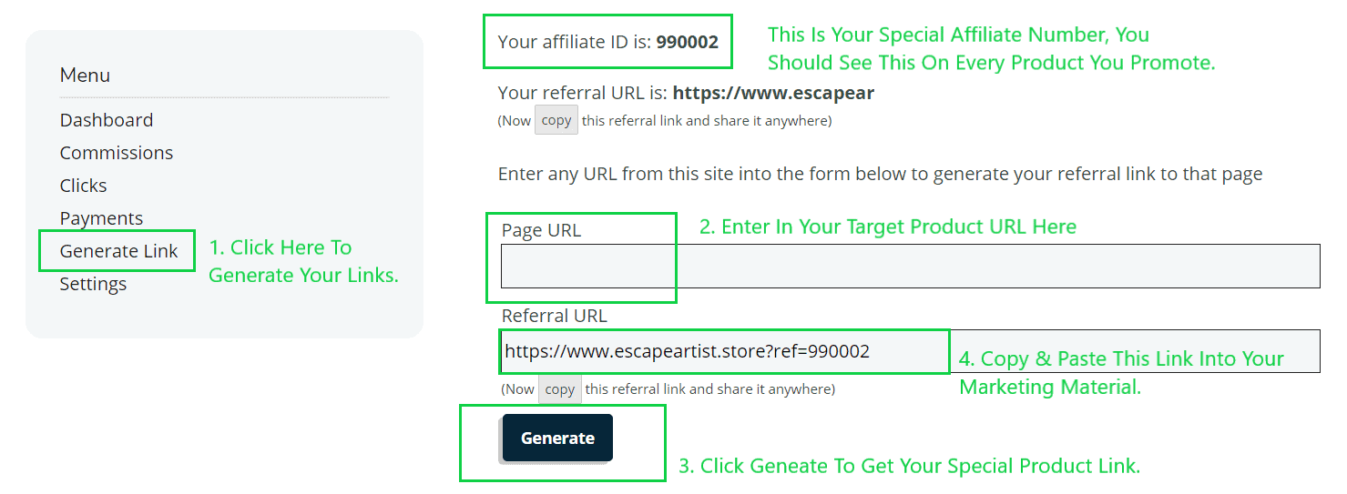 EA Affiliate Instructions